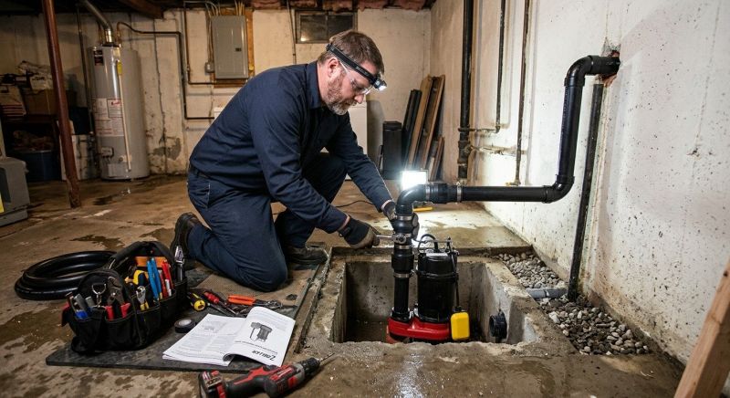 Basement Sump Pump Repair in West Des Moines, IA